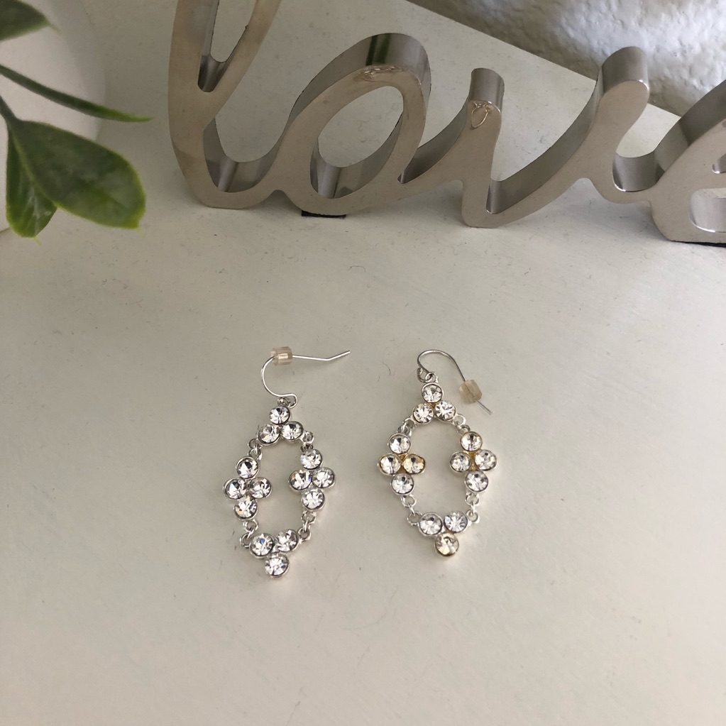 Whbm Rhinestone Earrings 16$